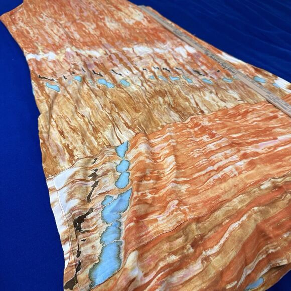 WeBeBop WE BE BOP Plus Orange Multi Sleeveless Maxi Dress 1X - Picture 3 of 5